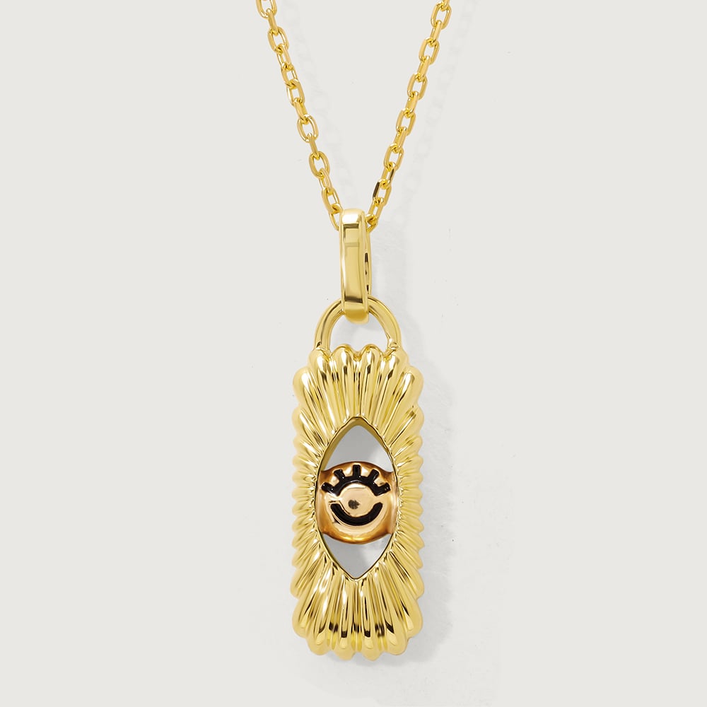 Radiant Elegance 18KT Chain Blue Sapphire Pendant with chain,,hi-res image number null
