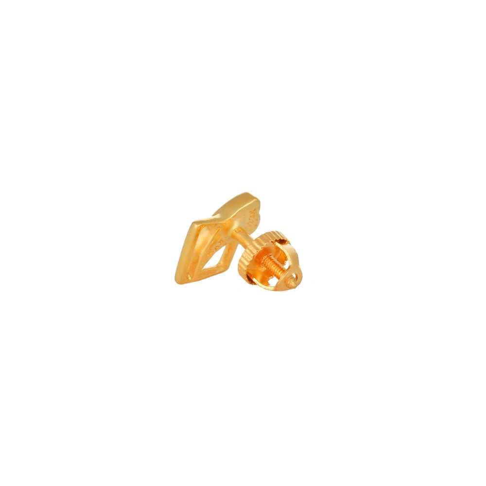

Simplistic 22 Karat Yellow Gold Square Studs