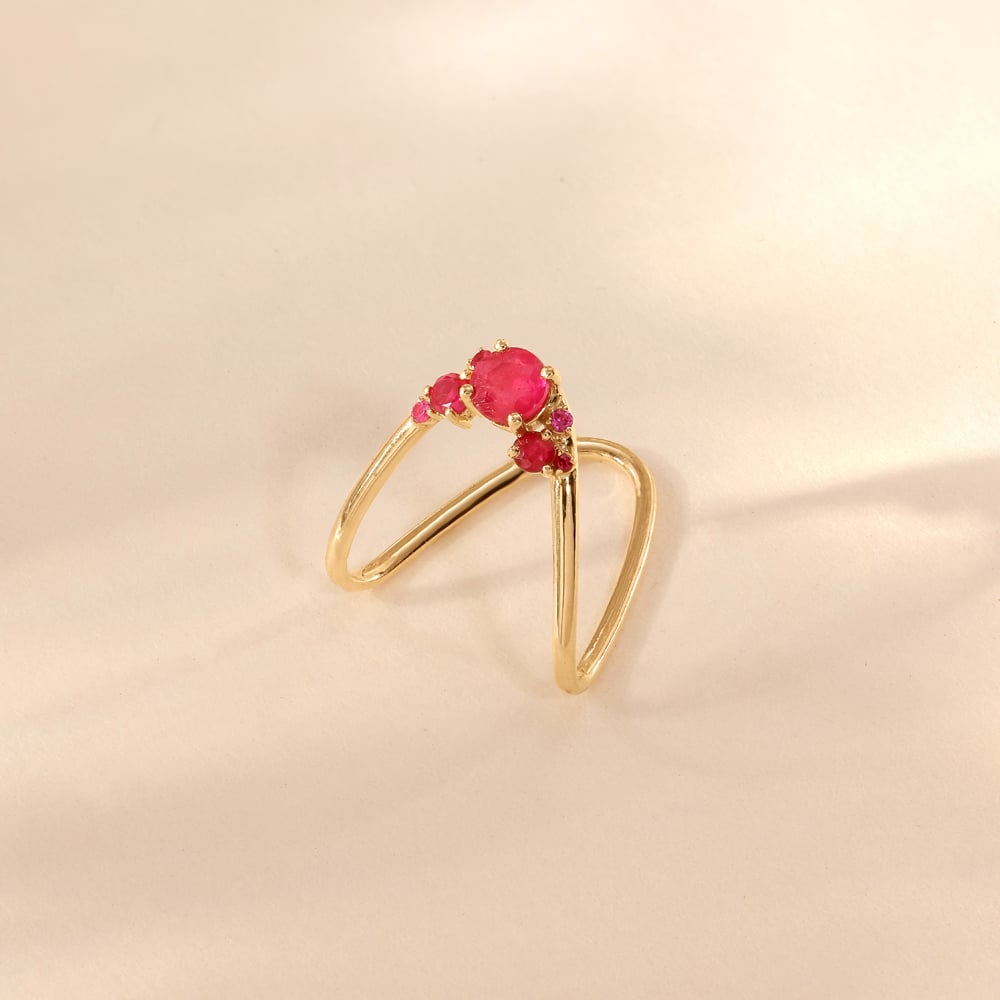 Graceful Reversible Sapphire and Ruby Ring,,hi-res image number null