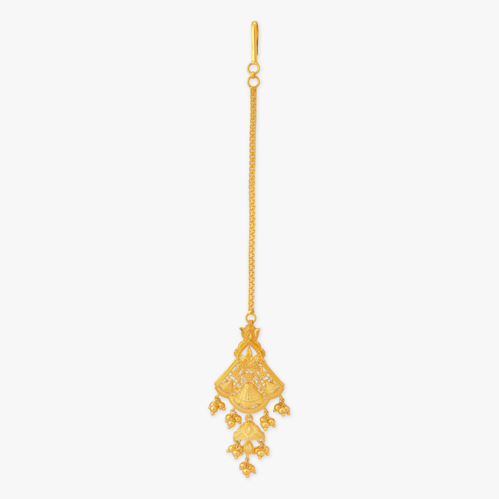 Madhubani Rasa Gold Maang Tikka,,hi-res image number null