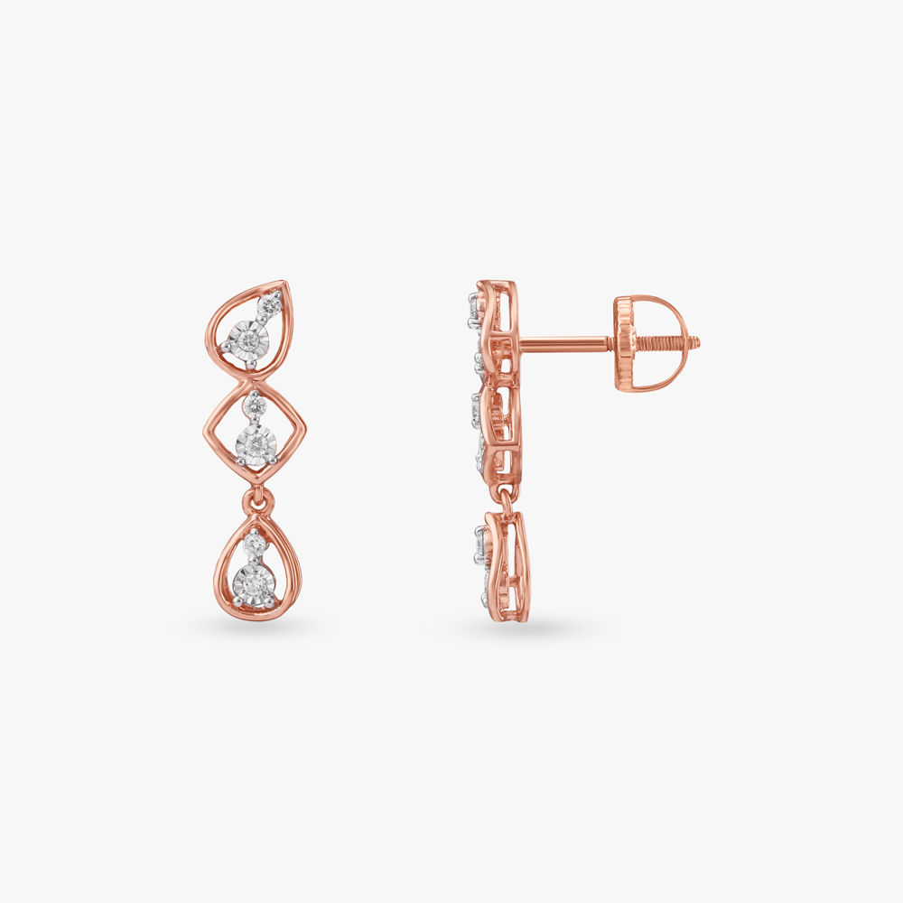 Triple Muse Diamond Drop Earrings,,hi-res image number null