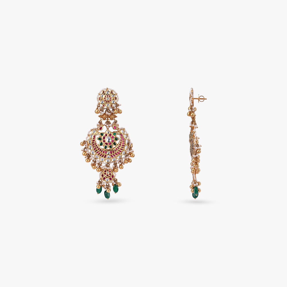 Beaded Grandeur Gold Necklace Set,,hi-res image number null
