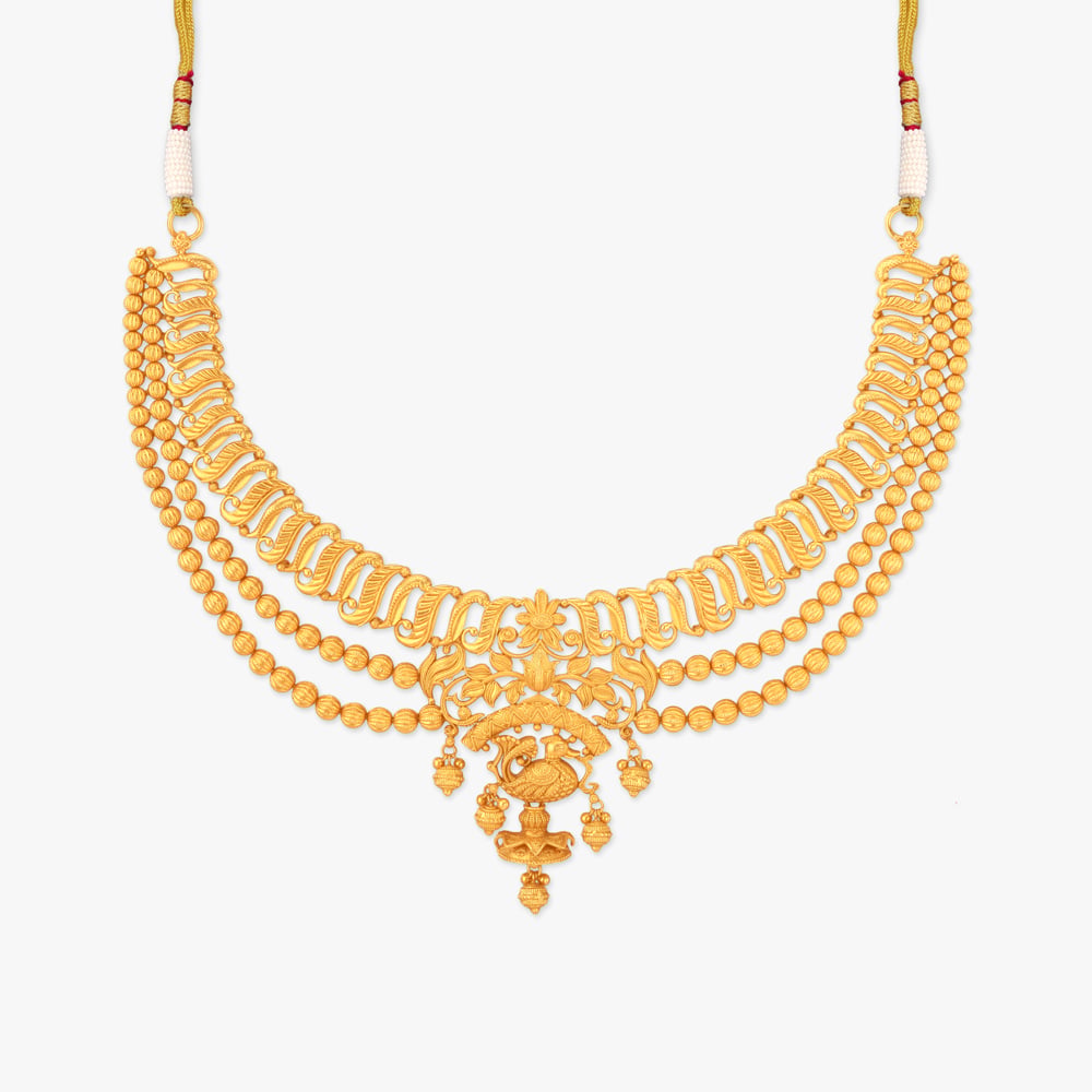 Eternal Flame Gold Necklace set,,hi-res image number null