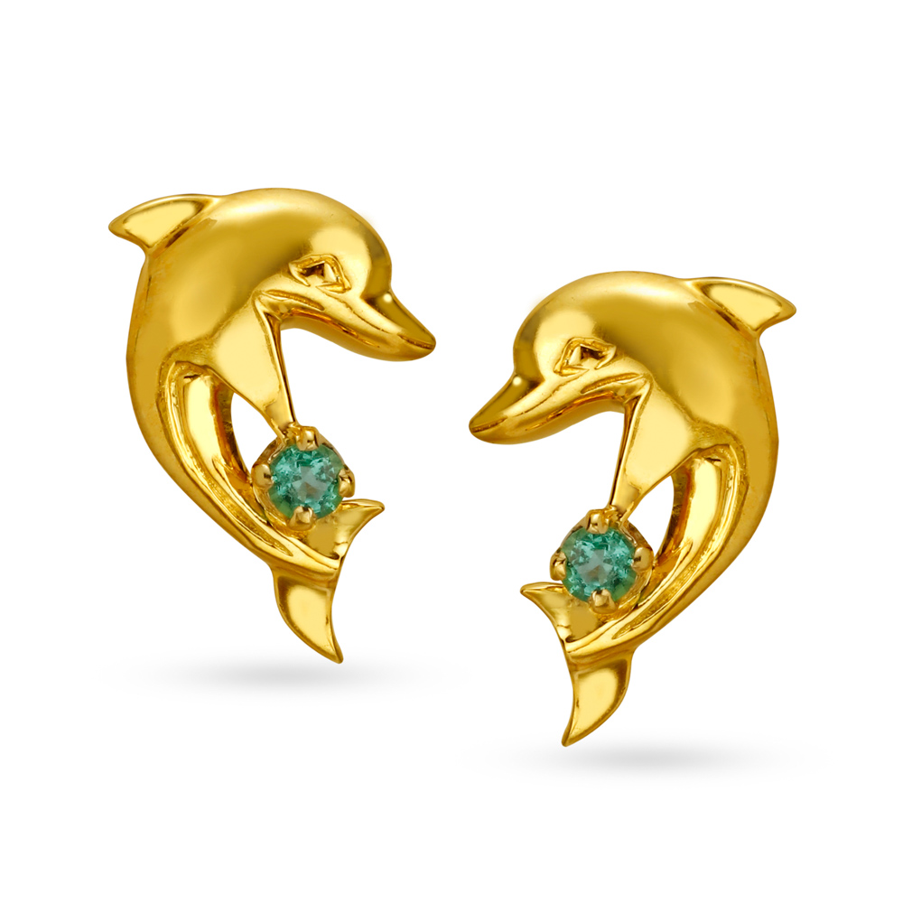 14k White Gold Dolphin Earrings – AJ's Jewelers