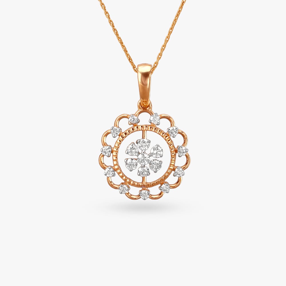 Radiant Rosette Diamond Pendant,,hi-res image number null