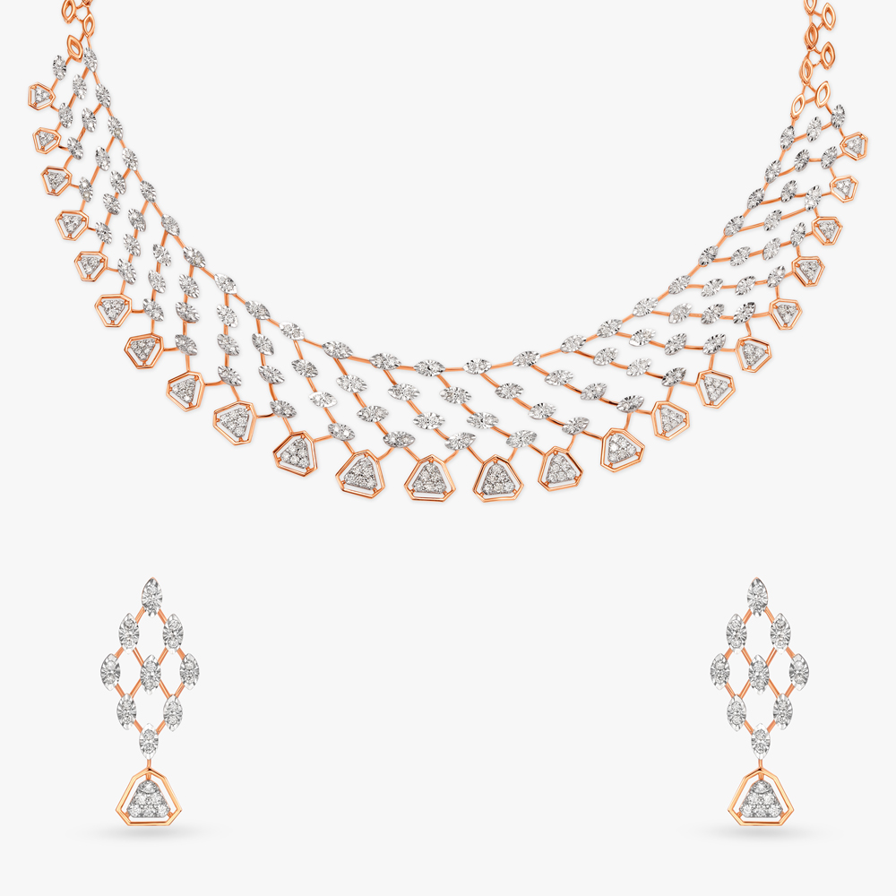 Dreamcatcher's Whispers Natural diamond Necklace Set,,hi-res image number null