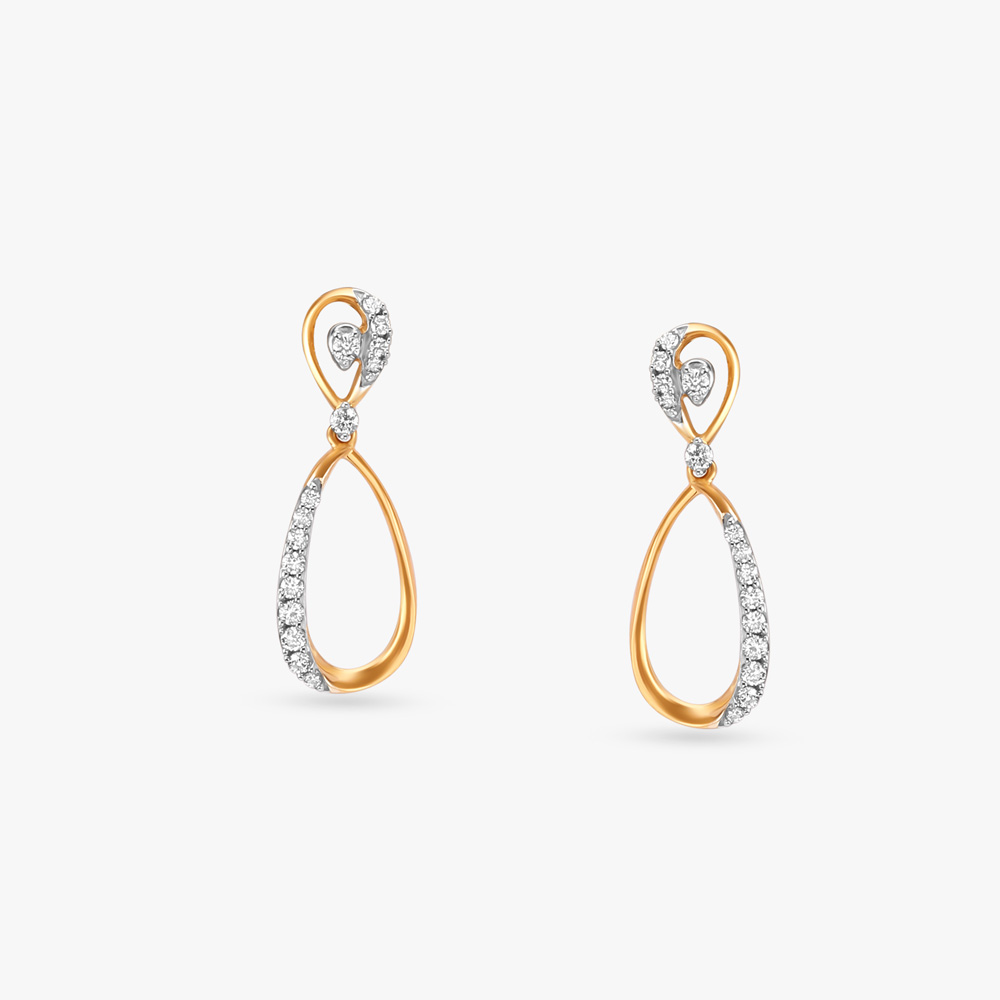 Refined Glamour Diamond Drop Earrings,,hi-res image number null