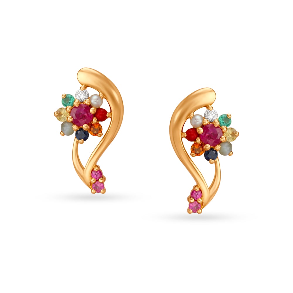 Navaratna sales earrings tanishq