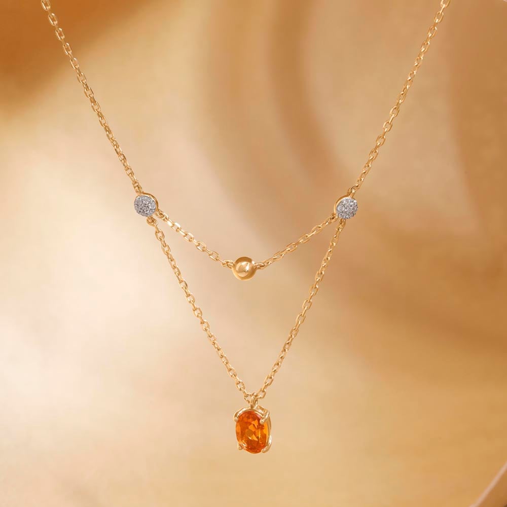 Golden Drift Diamond Necklace,,hi-res image number null