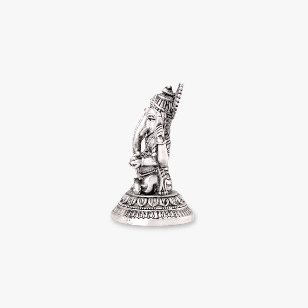 Sacred Ganesha and Lakshmi Silver Idol,,hi-res image number null