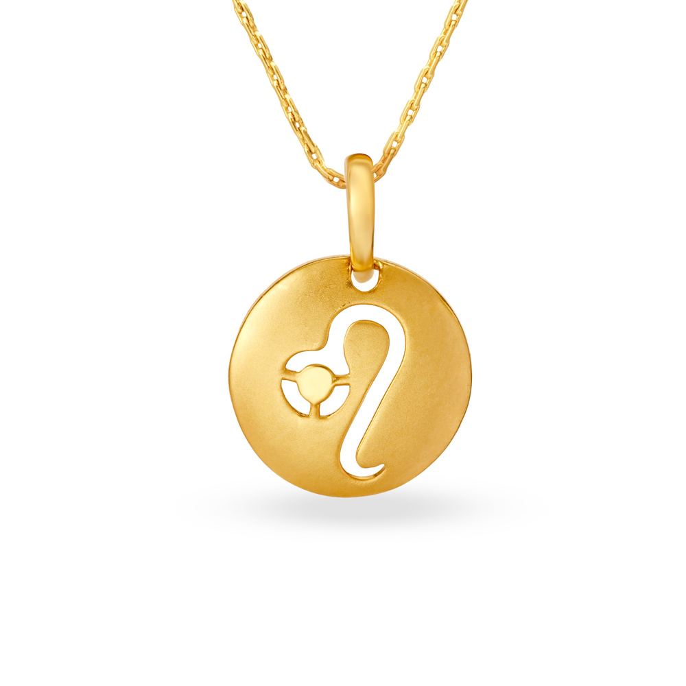 Leo Symbol Gold Pendant