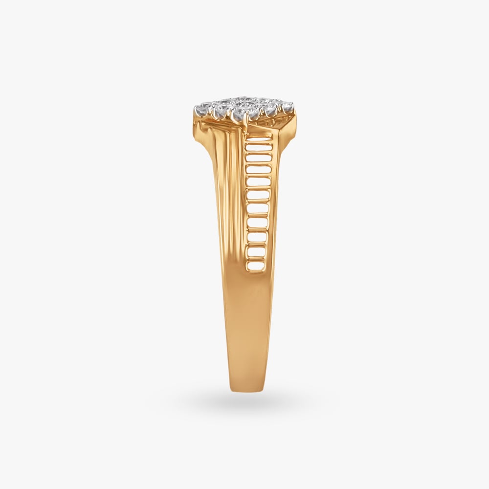 Angular Beam Diamond Finger Ring for Men,,hi-res image number null