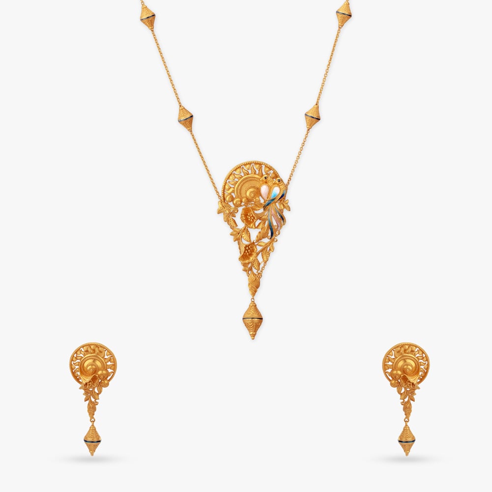 Sun Symphony Gold Necklace Set,,hi-res image number null