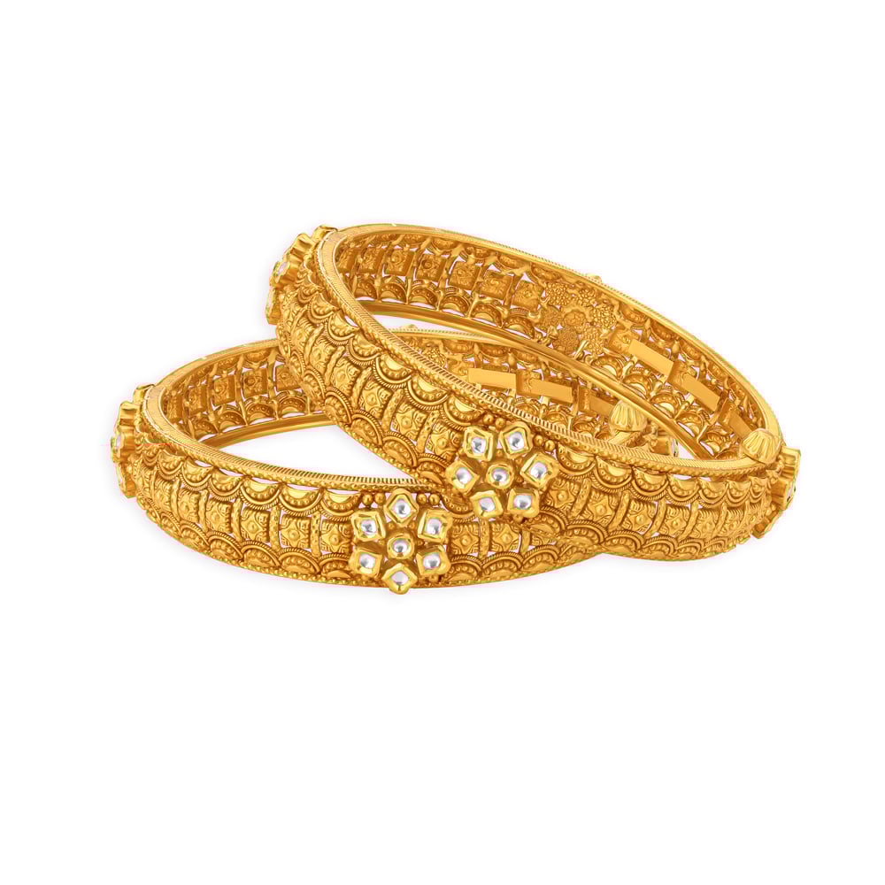 

Antique Detailing Gold Bangles