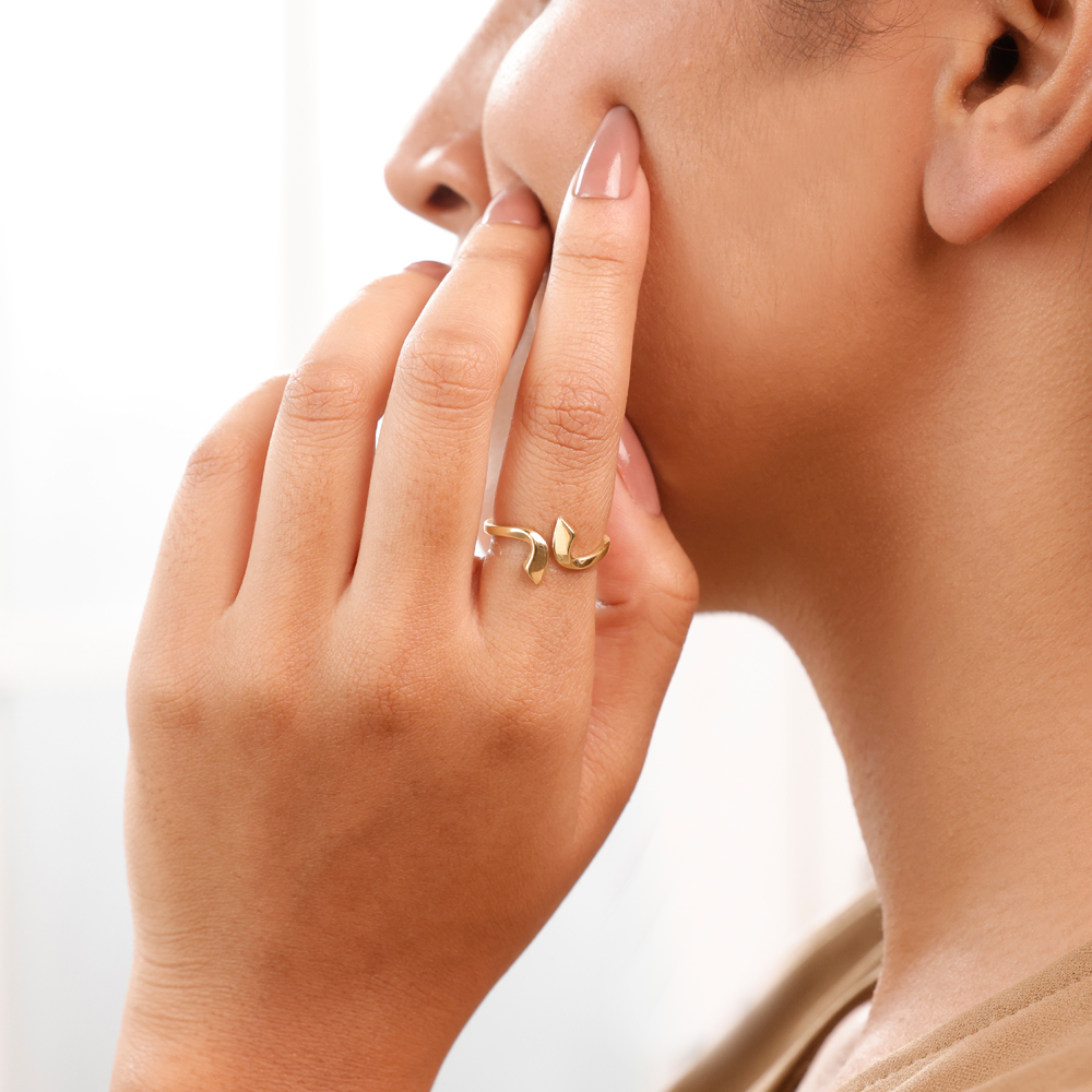 Fluid Twist Gold Ring,,hi-res image number null