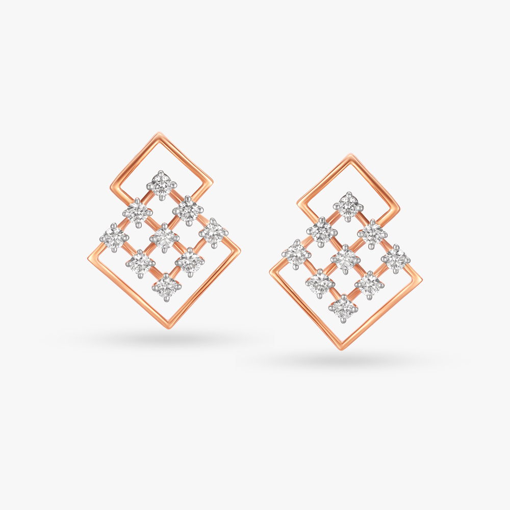 Sophisticated Dazzling Diamond Stud Earrings,,hi-res image number null