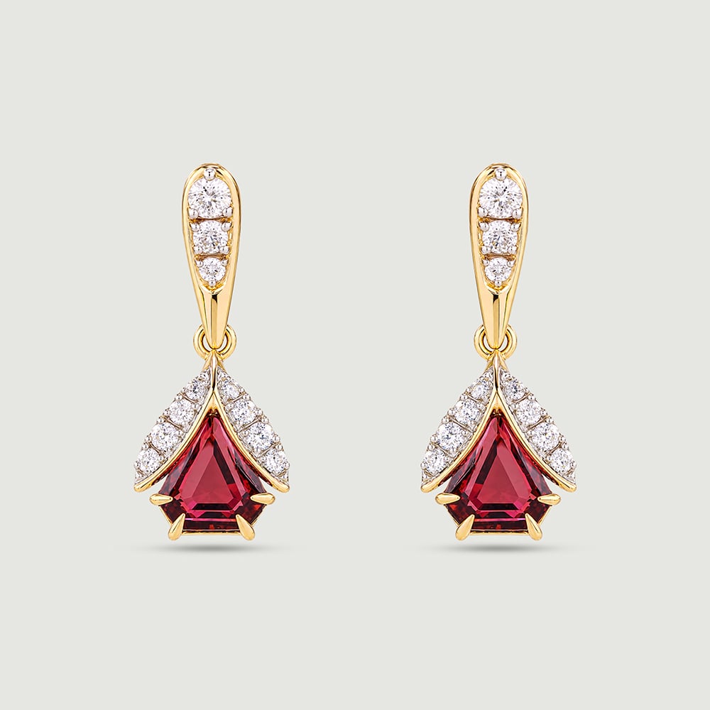 Joyful Lantern Pink Garnet Drop Earrings,,hi-res image number null