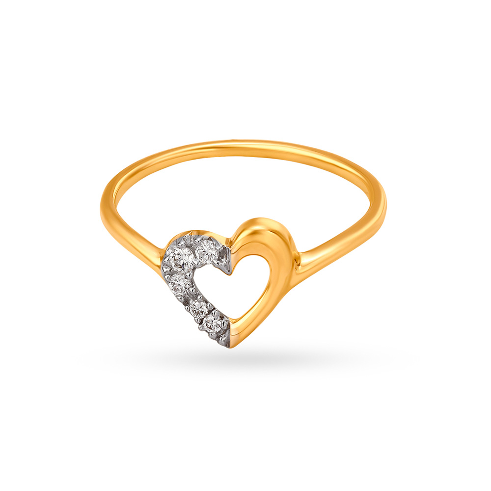 Heart-shaped Diamond Finger Ring,,hi-res image number null