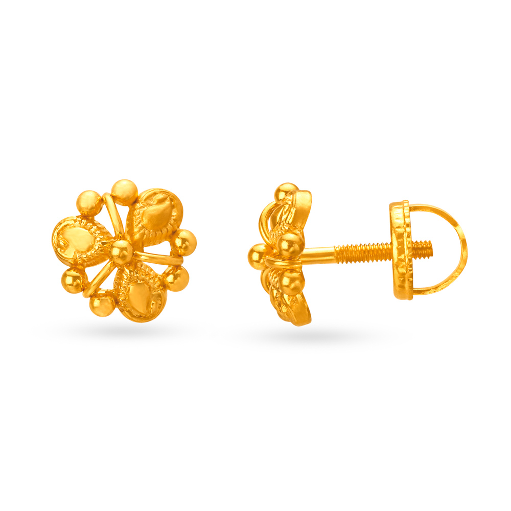 Opulent Gold Jhumka Style Earrings,,hi-res image number null