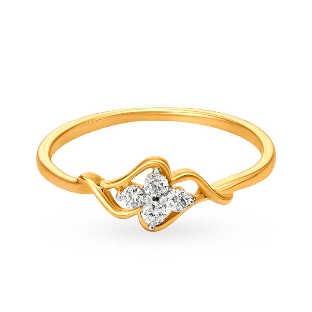 Gorgeous 18 Karat Yellow Gold And Diamond Interlock Ring,,hi-res image number null