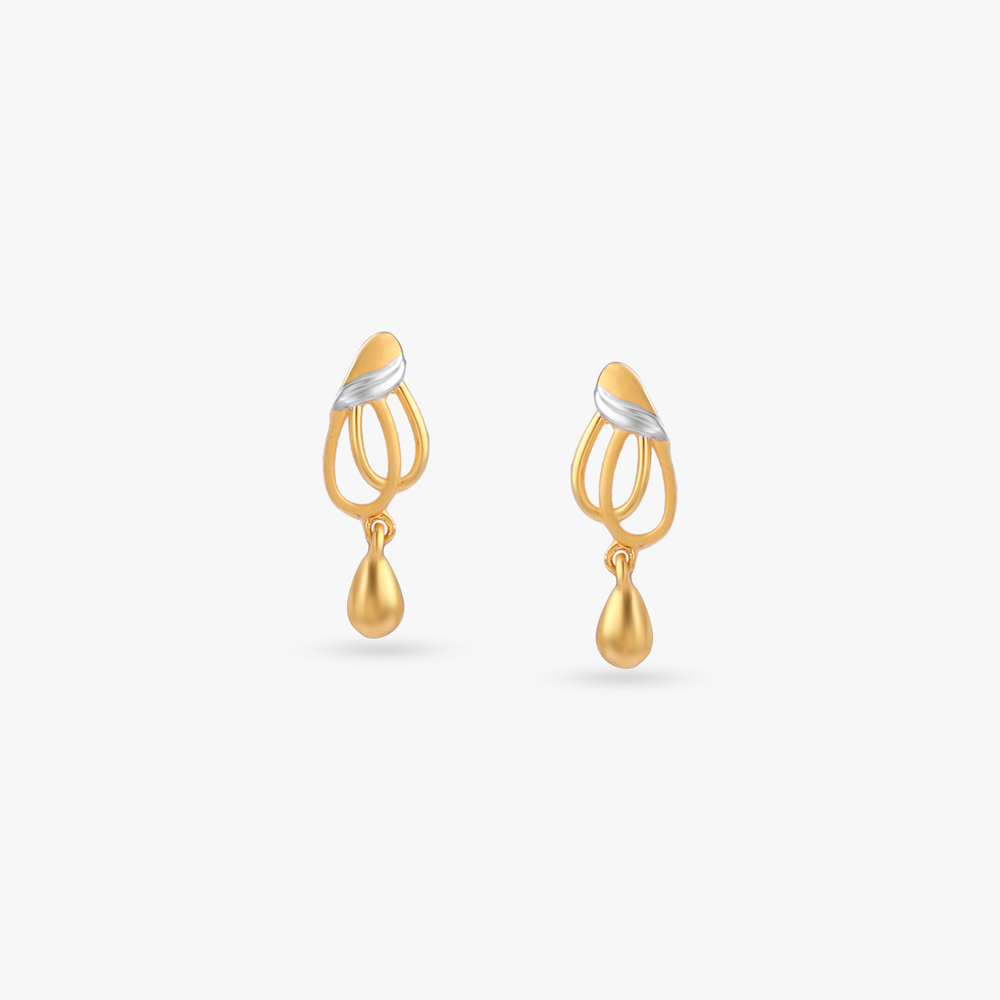 Teardrop Cascade Gold Drop Earrings,,hi-res image number null