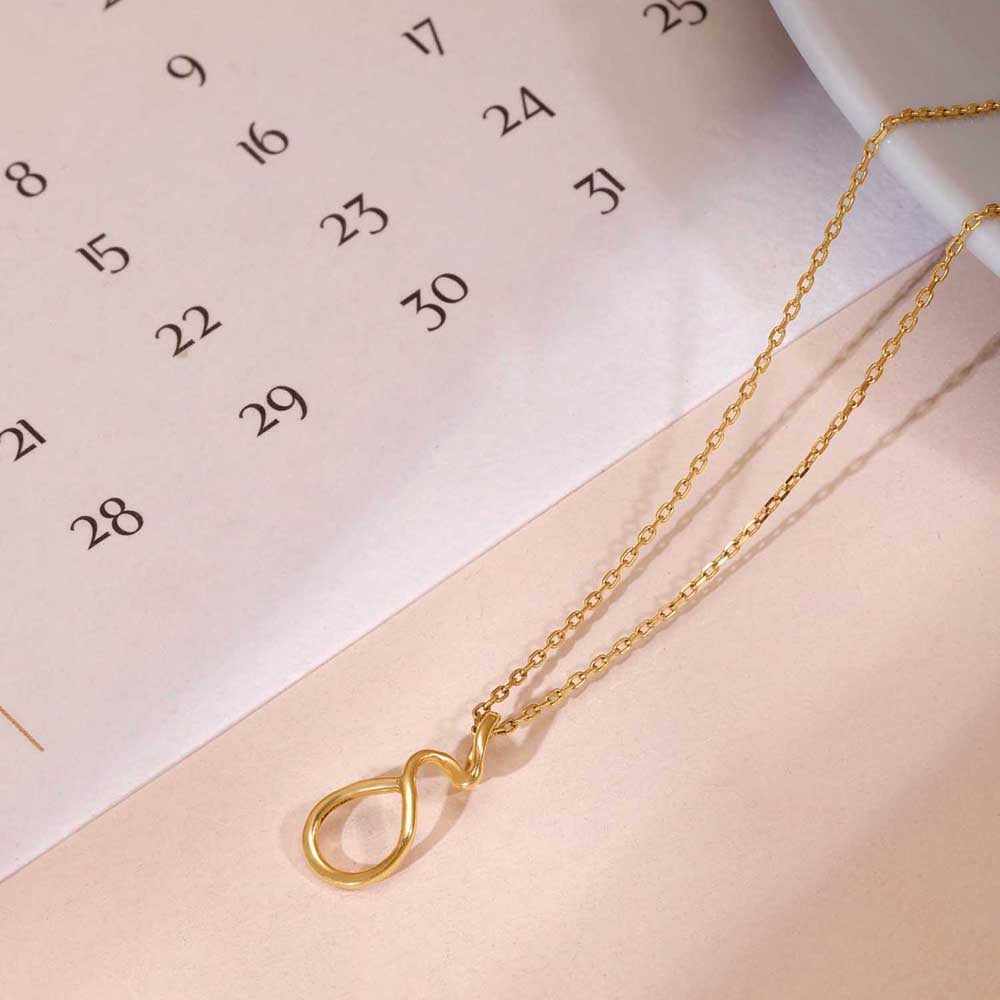 Serene Loop Gold Necklace,,hi-res image number null