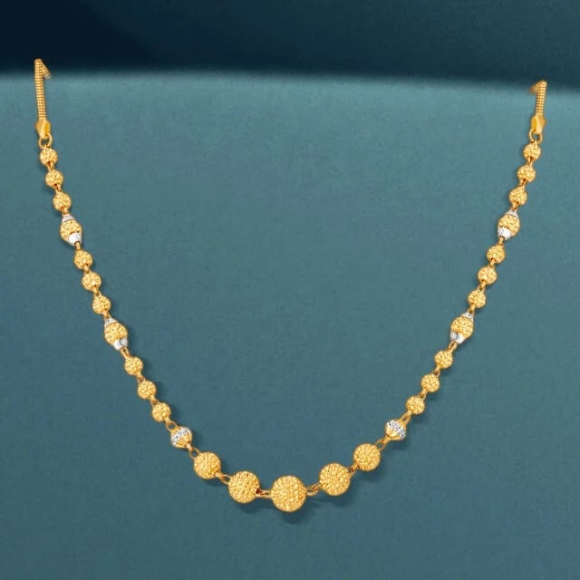 Spangled Yellow Gold Beaded Chain,,hi-res image number null
