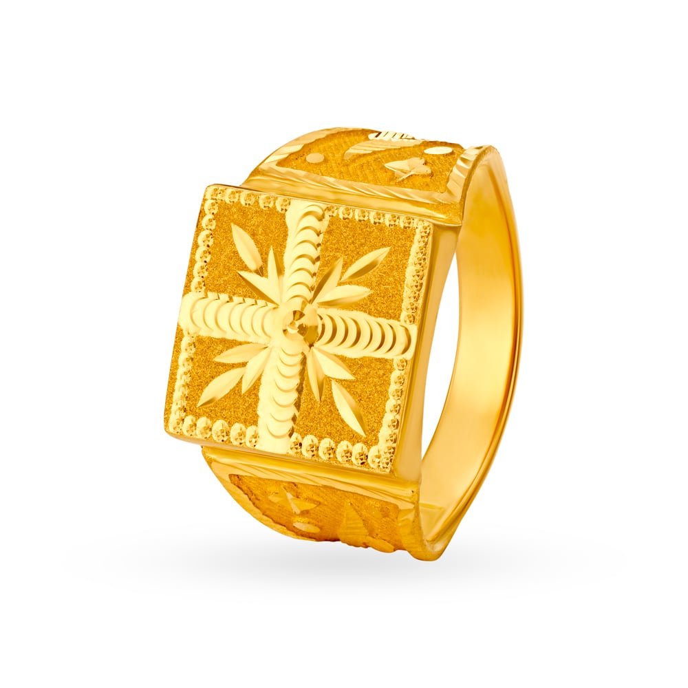 

Geometric 22 Karat Yellow Gold Finger Ring