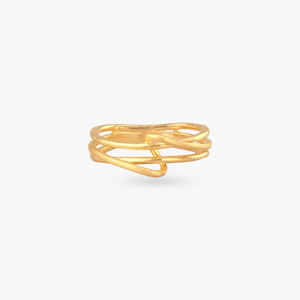 

Ripple Twist Gold Ring