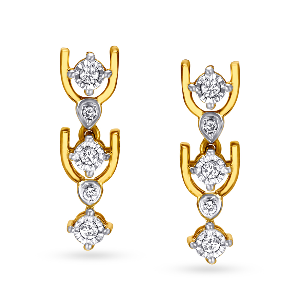 Luxurious Diamond Embellished Gold Necklace Set,,hi-res image number null