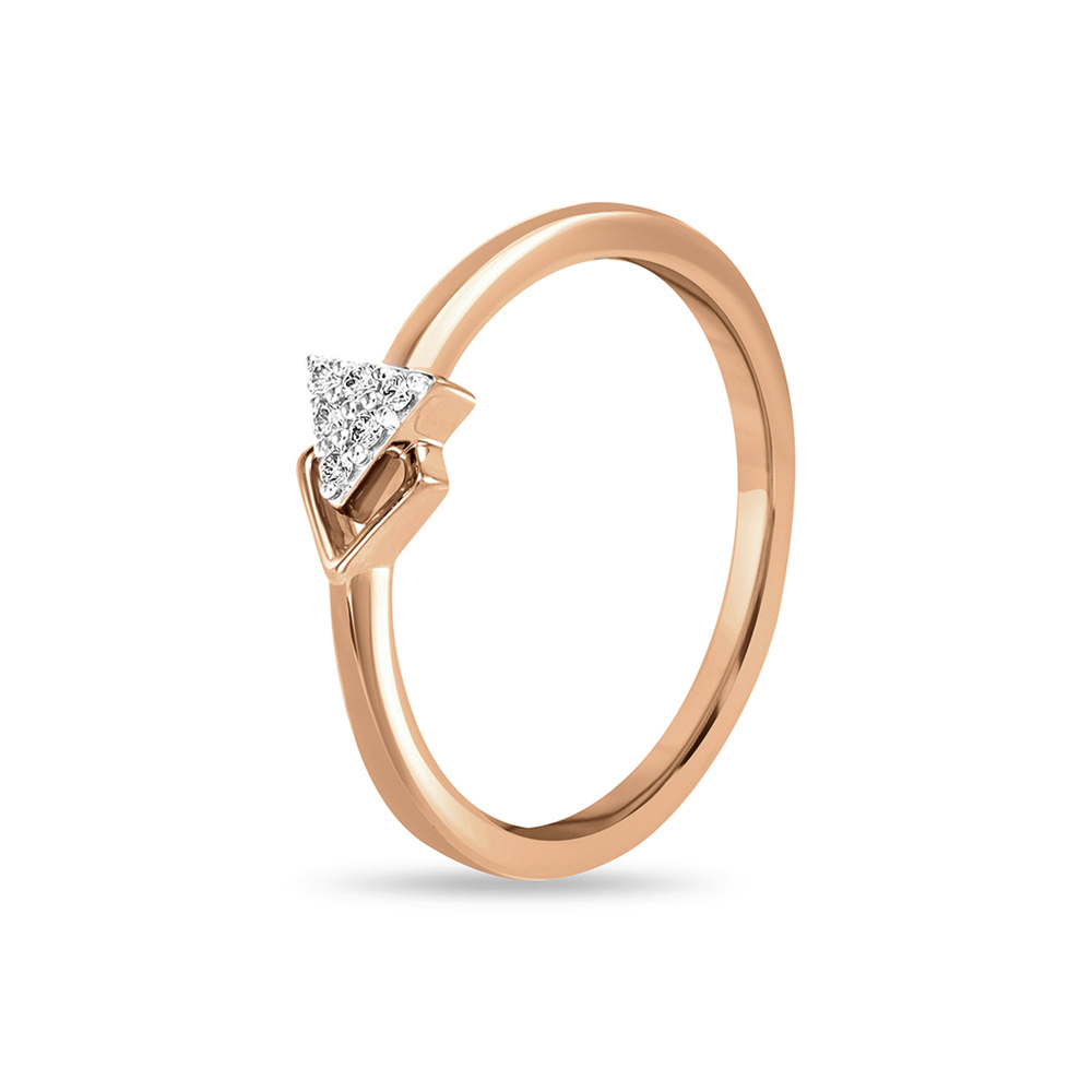 14kt Rose Gold Triangular Shaped Ring,,hi-res image number null