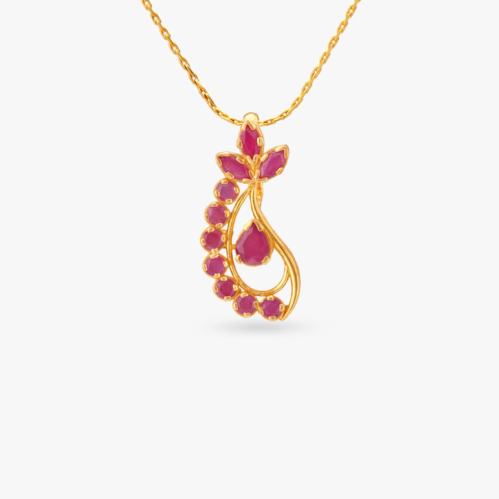 Love Flame Pendant and Earrings Set,,hi-res image number null