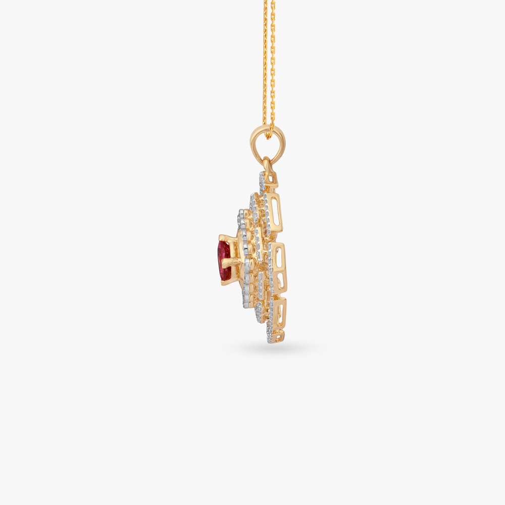 Celestial Grid Diamond Pendant and Earrings Set,,hi-res image number null