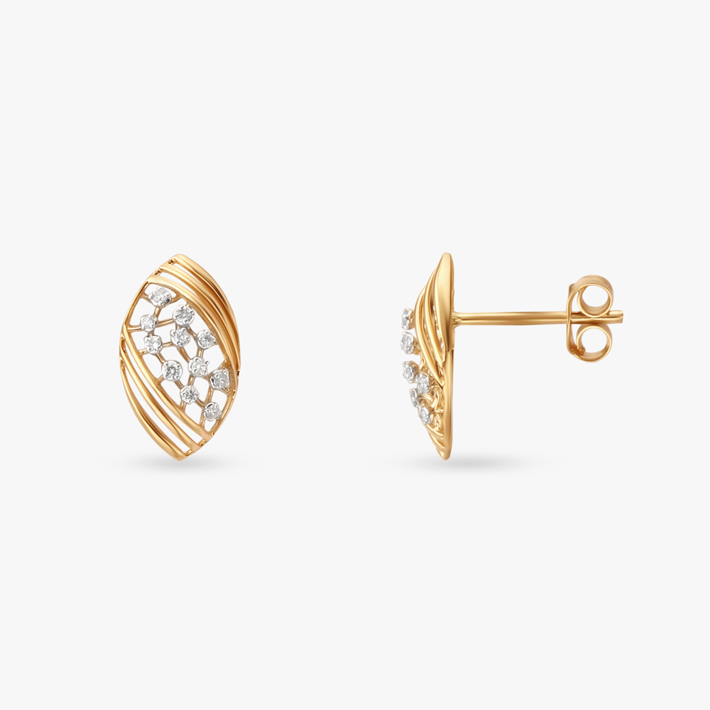 Luxe Lattice Daimond Stud Earrings,,hi-res image number null