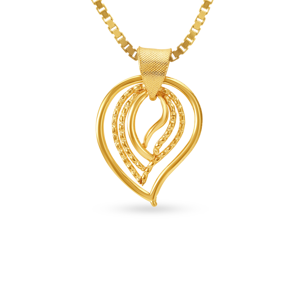 Stunning Gold Pendant and Earrings Set,,hi-res image number null