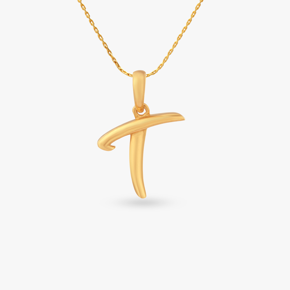 

Signature T Gold Pendant