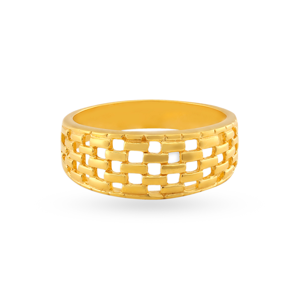 Contemporary 22 Karat Yellow Gold Finger Ring,,hi-res image number null