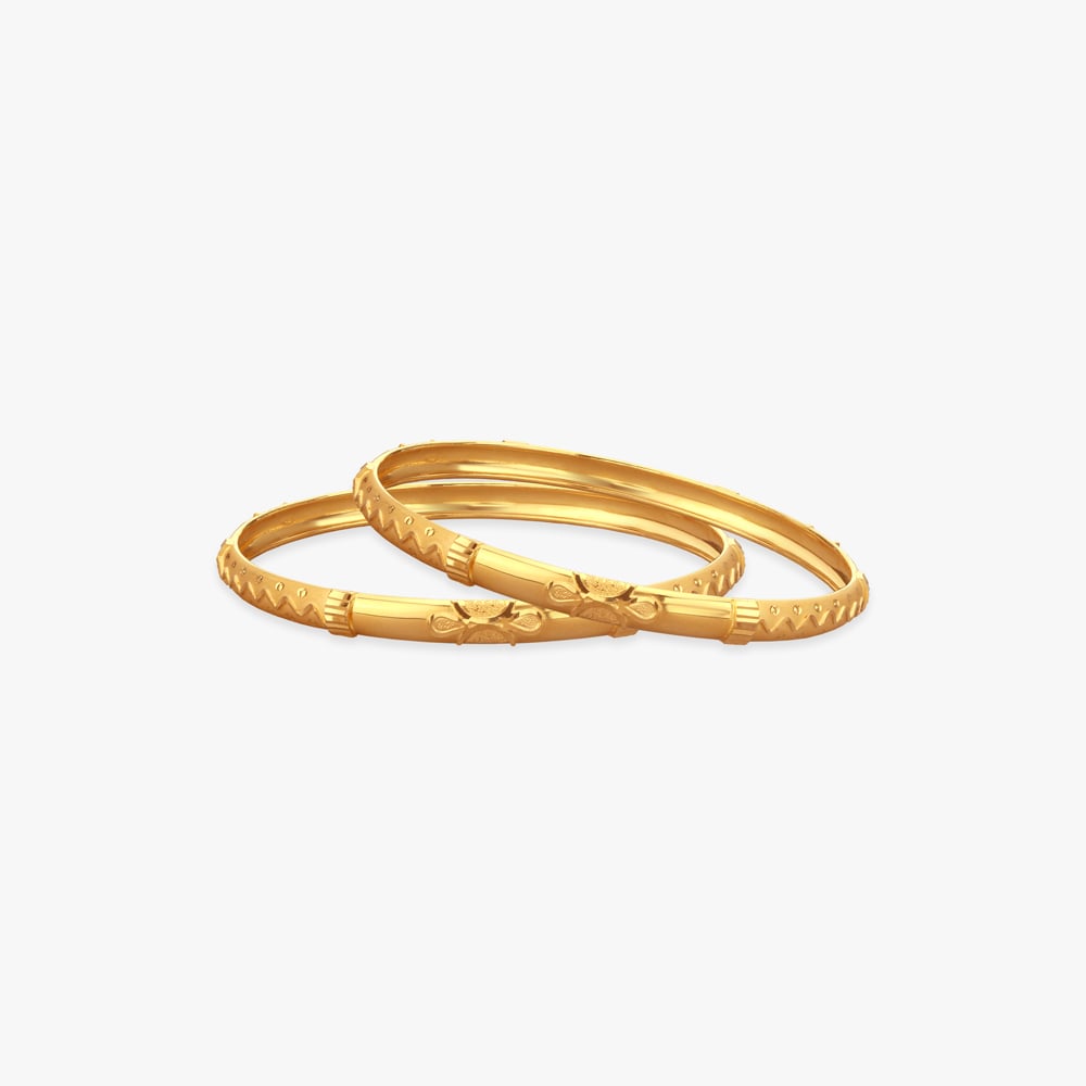 

Heritage Etch Gold Bangles