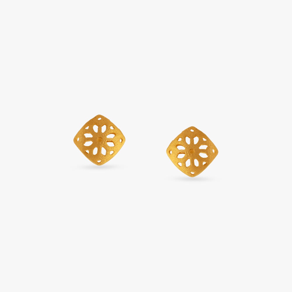 

Sacred Petal Gold Stud Earrings