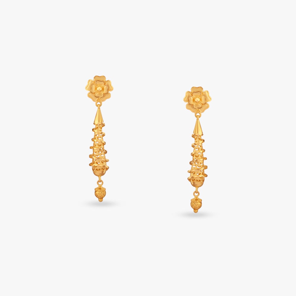 

Conical Charm Gold Drop Earrings