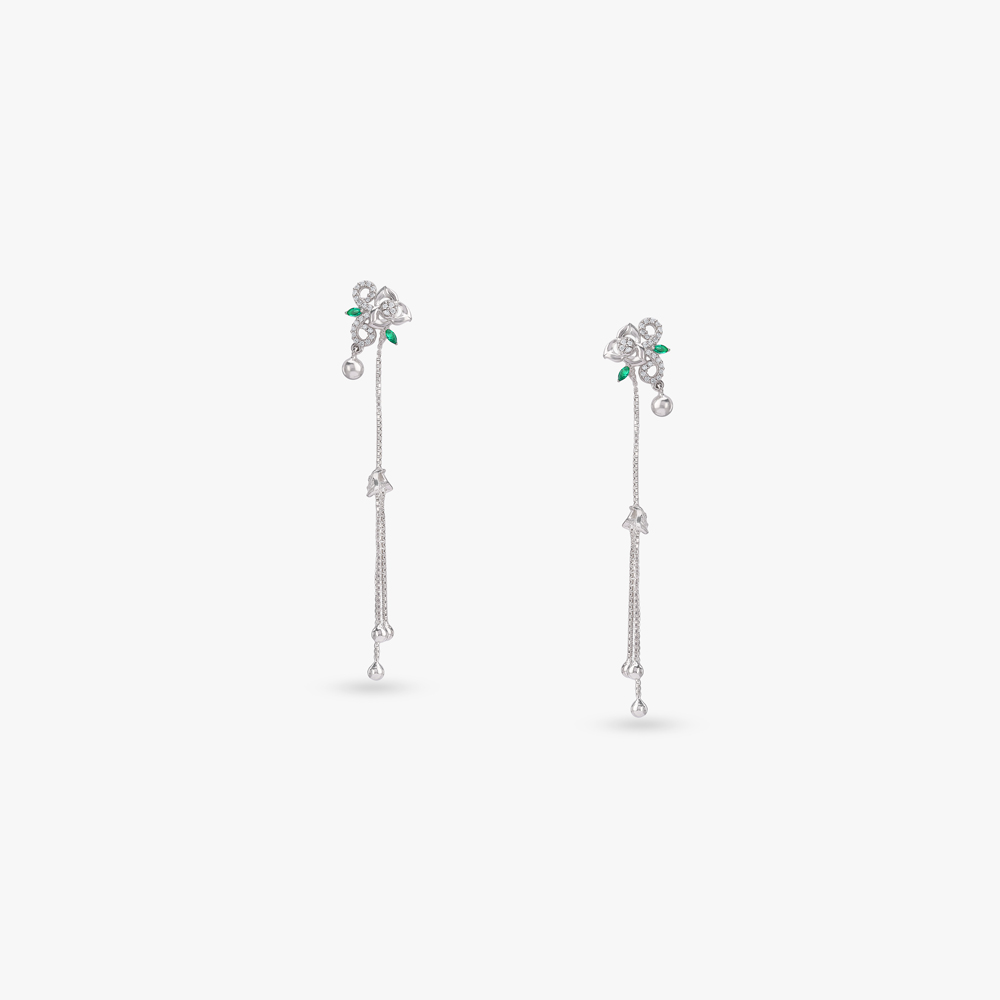 Twinkle Vine Silver Pendant with Chain and Earrings Set,,hi-res image number null