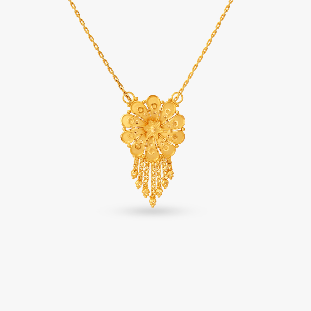 Radiant Blossom Gold Pendant,,hi-res image number null