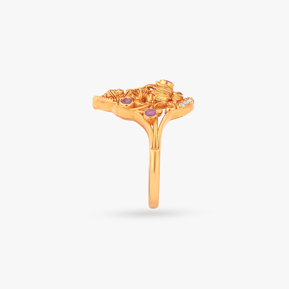 Divine Lakshmi Gold Ring,,hi-res image number null
