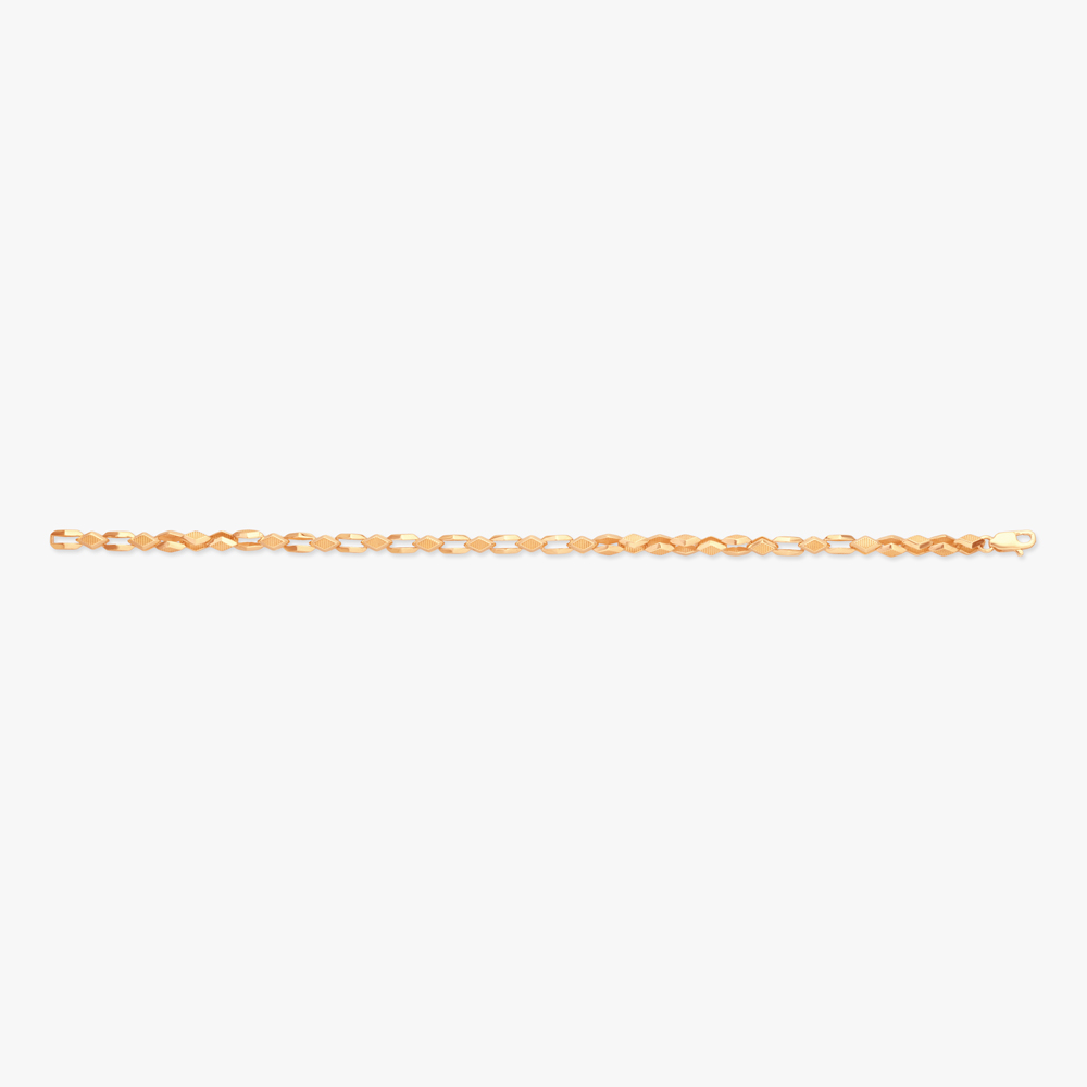 Geometric Flow Gold Bracelet for Men,,hi-res image number null