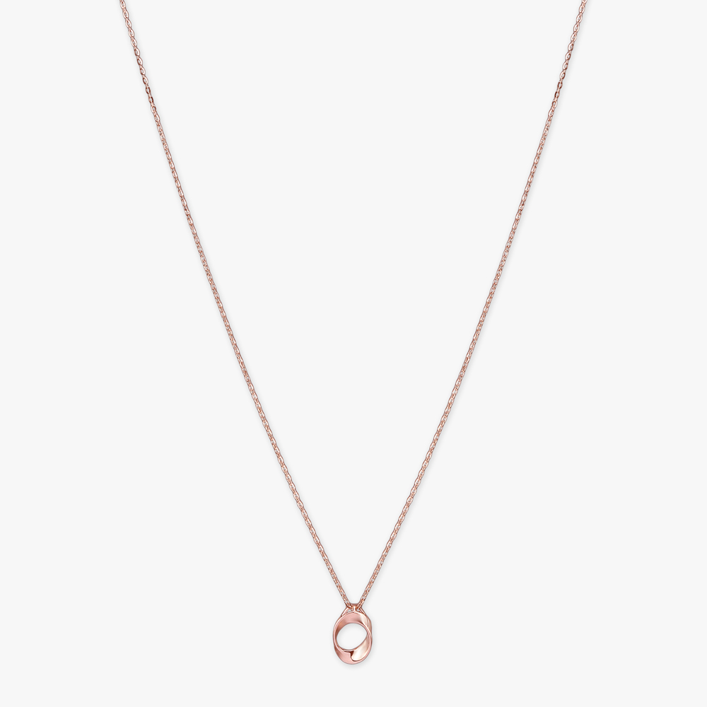 Fluid Void Gold Pendant with Chain and Earrings,,hi-res image number null