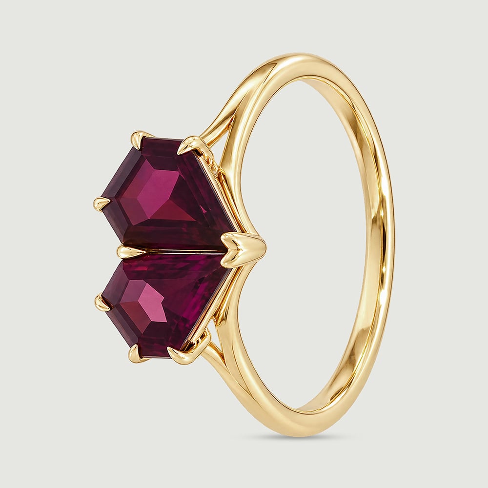 Romantic Faceted Pink Garnet Ring,,hi-res image number null