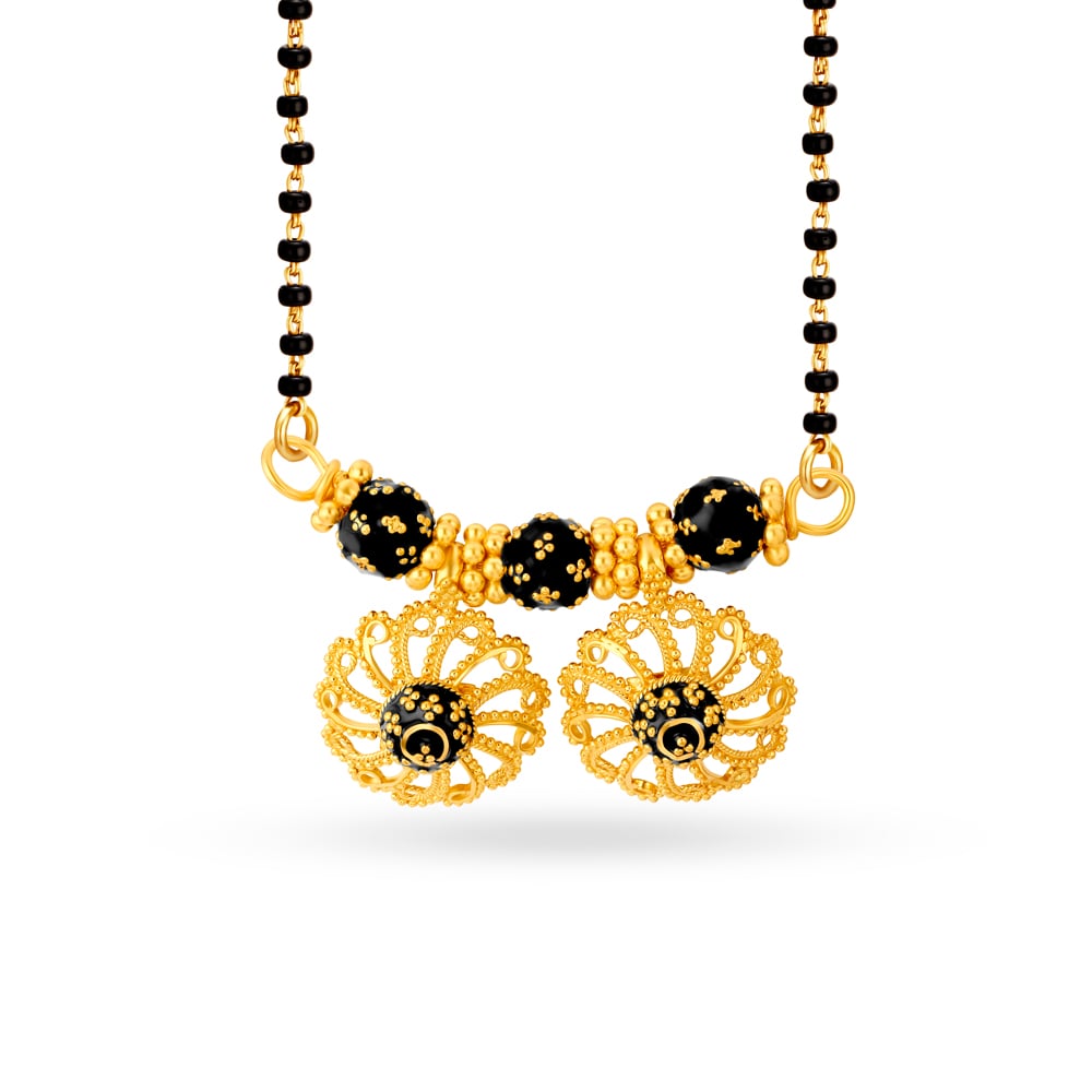 Charming Gold Mangalsutra Pendant,,hi-res image number null