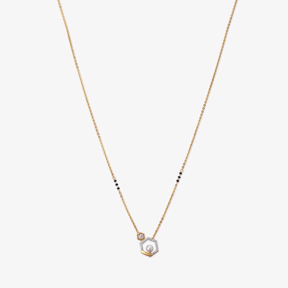 Hexagon Harmony Diamond Mangalsutra,,hi-res image number null