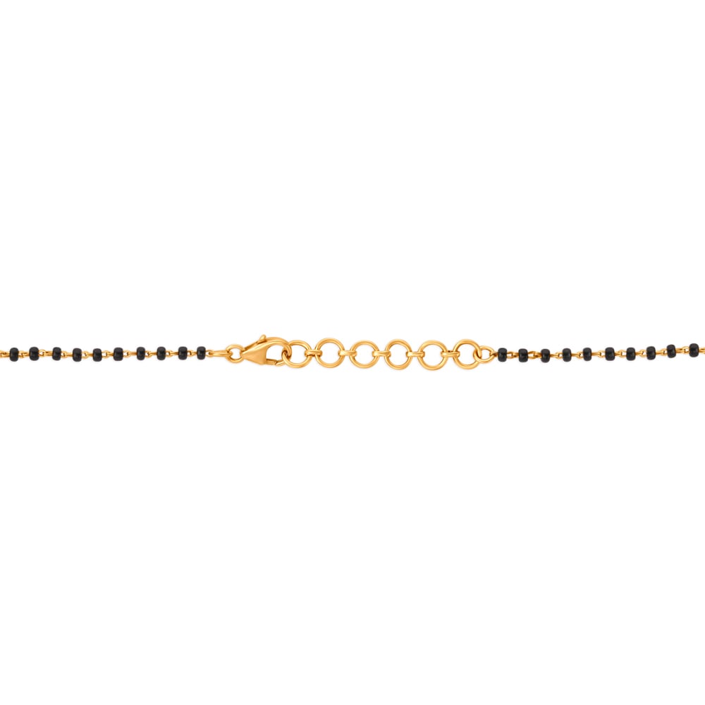 Charming Circular Diamond Mangalsutra in Yellow and White Gold,,hi-res image number null
