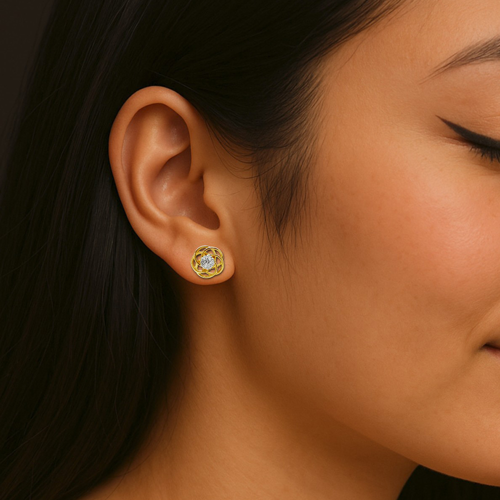 Surreal Diamond Stud Earrings,,hi-res image number null